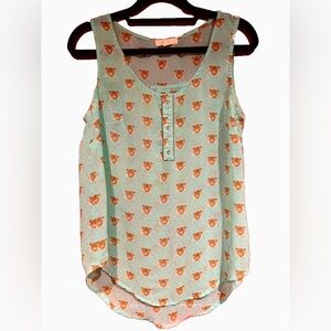 2/$15 - Lightweight Tank Top with Tiger Print - Size S